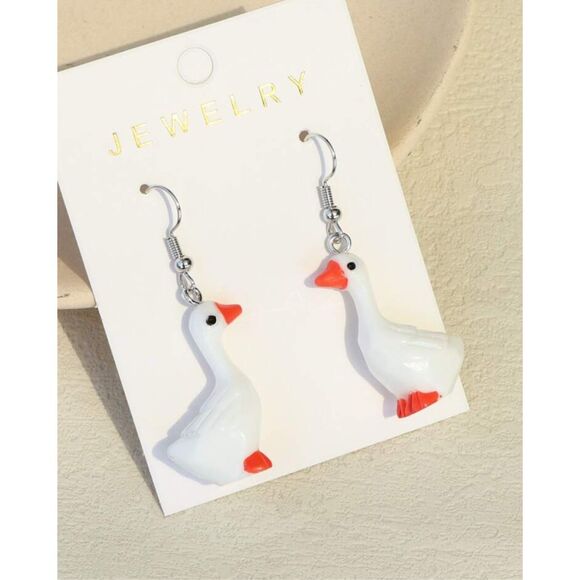 Goose Statement Earrings - Picture 1 of 3